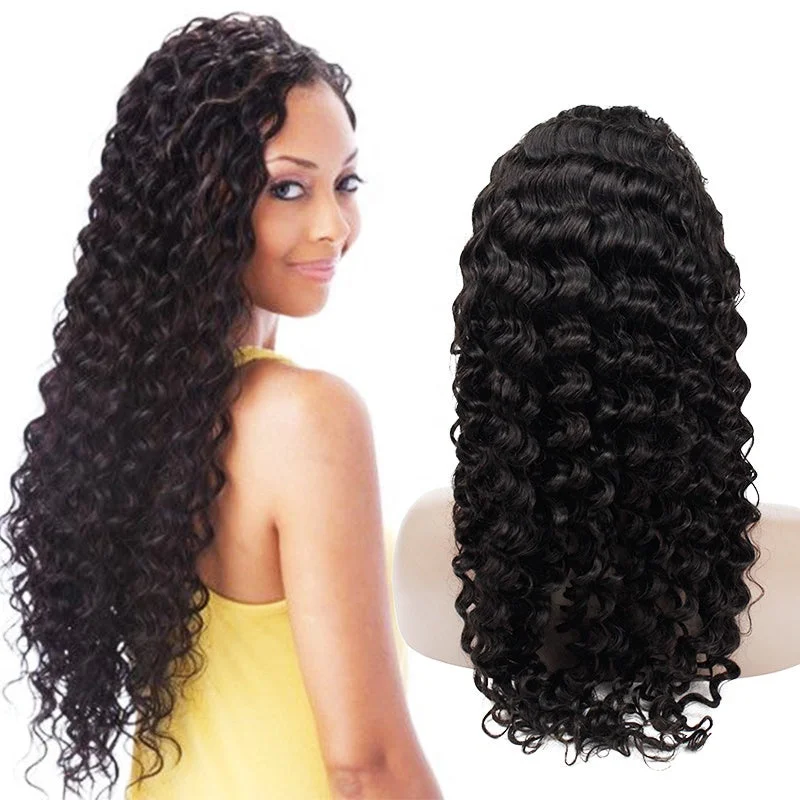 13*4 32 Brazilian loose curl deep wave curly  remy human hair hairstyles weaving hd frontal pre plucked closure wig