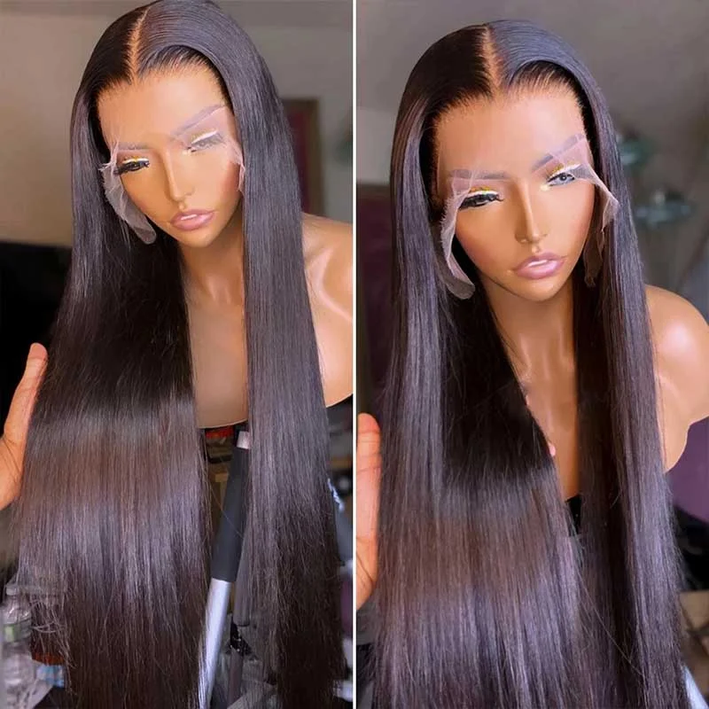 14INCH TO 26INCH Friendly HD lace Undetectable Lace Wig 13"*6" LACE FRONT VIRGIN HUMAN HAIR WIG 180% density