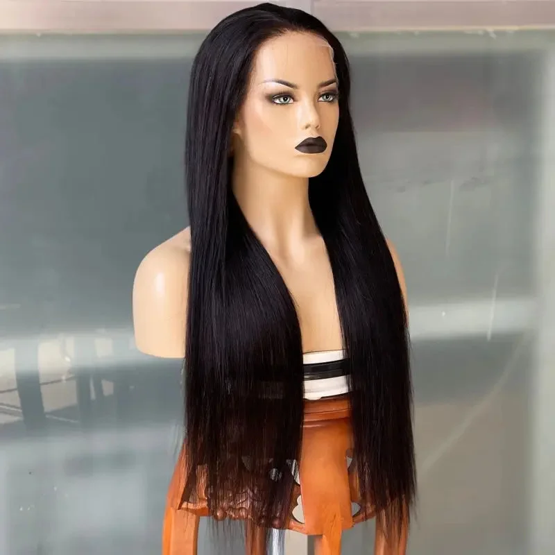 Silky Straight Human Hair Wigs 360 Full Lace