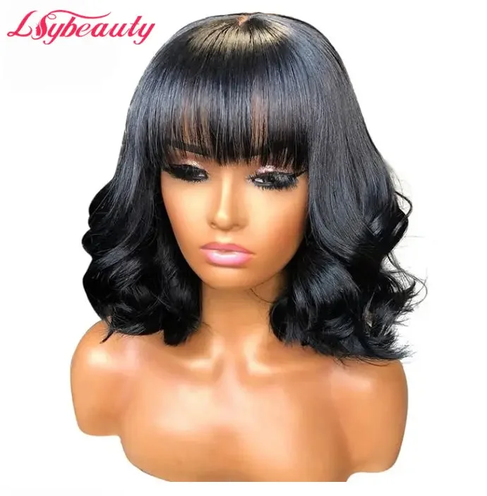 100% Brazilian Human Hair Wigs With Front