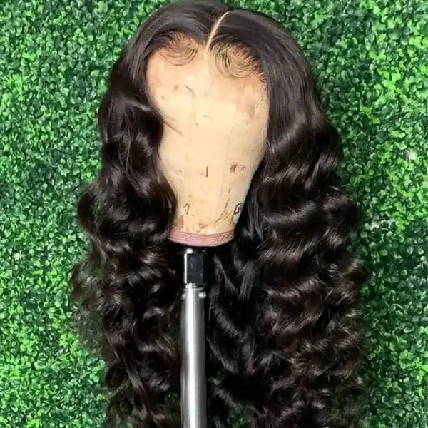 Deep wave wig  human hair 360 lace wig