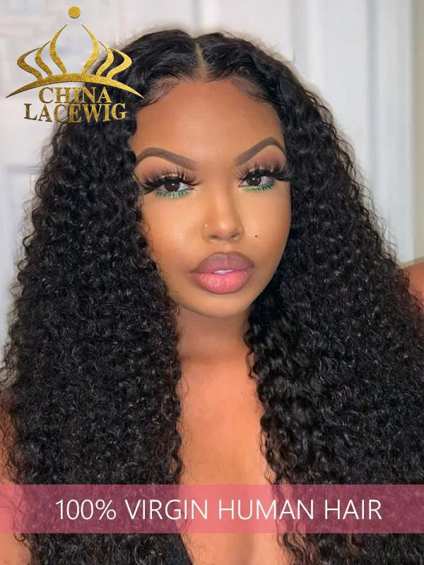 24hrs shipping Brazilian Virgin Hair Wigs Undetectable HD Lace Curly Style 13x6 Lace Front Wigs NCF173