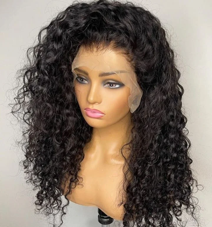 Cheap Human hair wigs  Transparent brazilian lace closure frontal cuticle aligned human hair lace frontal wigs for black woman