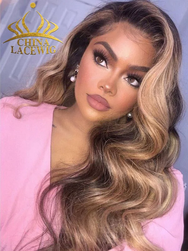 24hrs shipping Chinalacewig Brazilian Virgin Hair Glueless 360 HD Lace Wigs With Bleached Knots NCF170