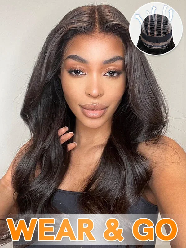 Chinalacewig Wear Go Pre Cut HD Lace 5*5 Closure Wig Silk Body Wave Quick & Easy Glueless Wig With Breathable Cap Air Wig CS020