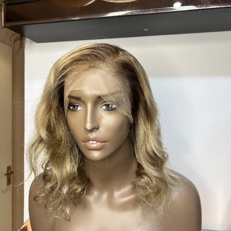 Custom Coloured Blonde - 12" inch Body Wave - Full Lace Wig 180% Density (£140 off)