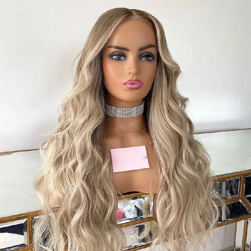 European Human Hair Highlight Platinum Blonde Body Wave