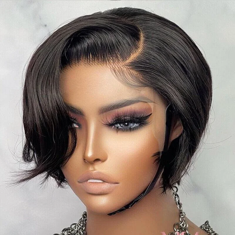 GL perruque pixie cut curls colored human hair wigs pixie cut short brazilian wig human hair curly bob short for black women