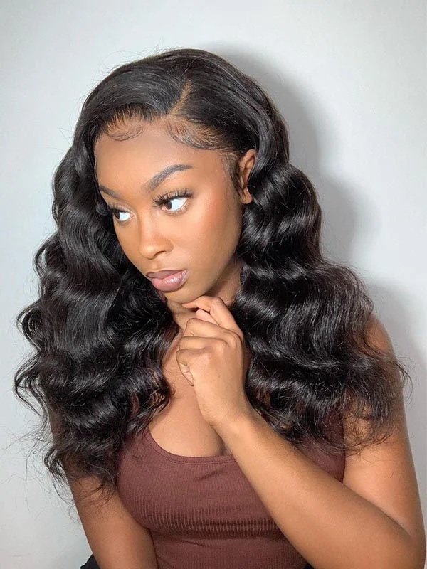 Glueless Full HD Lace Natural Wave Wig With Preplucked Hairline CF460