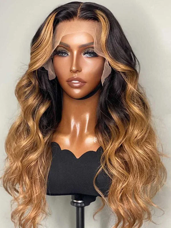 New Fabulous Beyon-Celebrity Style Ombre 13x6 Undetectable HD Lace Front Wig NCF124