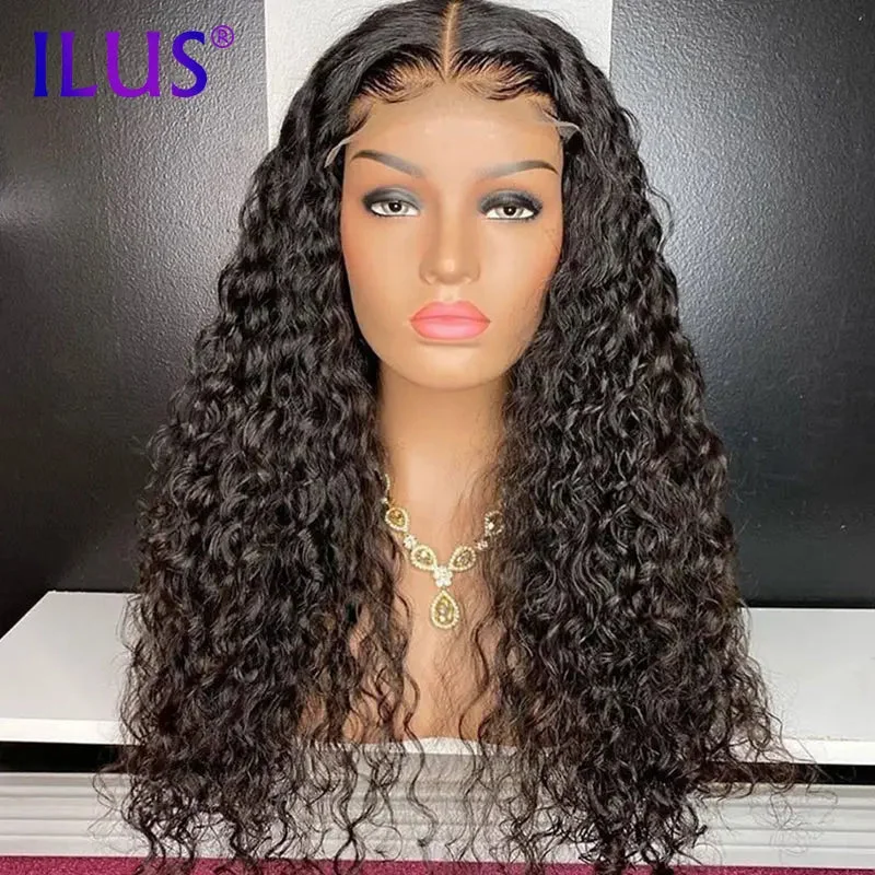 Hot Sale Free Shipping Deep Curly 250% Wigs Natural Colored HD Lace Front Human Hair Wigs For Black Women Full Lace Frontal Wigs