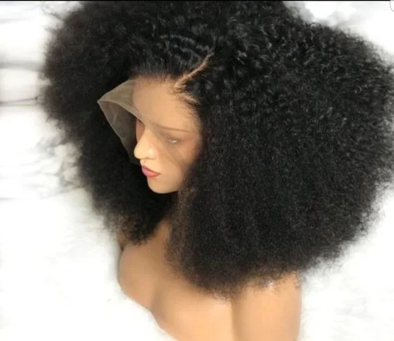 Human Hair Wigs For Black Women, Colored Afro Kinky Curly Red Humain Hair Hd Pixie Cut Lace Front Wigs Vendor