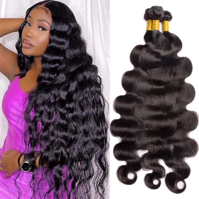 Indain Body Wave Human Hair Bundles 1/3/4 Bundles 100% Human Hair Extensions 10--40 inch body wave Hair Bundles Wholesale Price