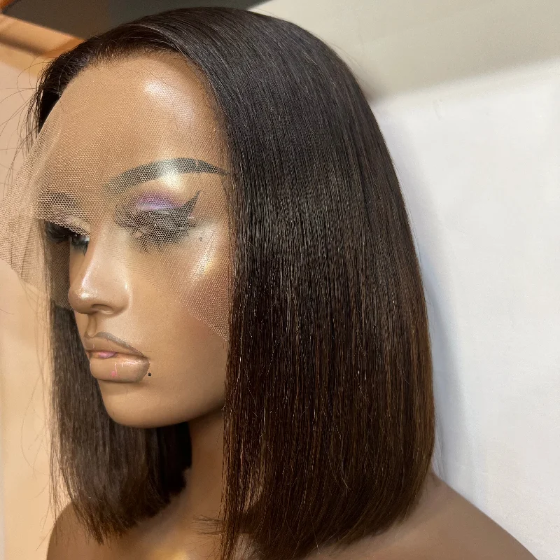 Custom Colour Bob - 10" inch Frontal Lace Wig - HD Lace 42