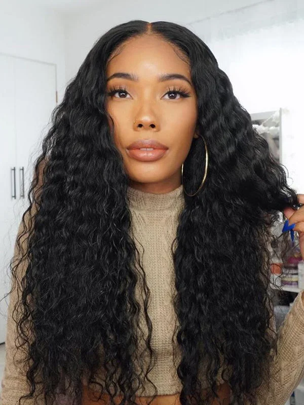 Chinalacewig HD Lace  Curly 13X4 Lace Front Wigs With Pre-plucked Natural Hairline CF292