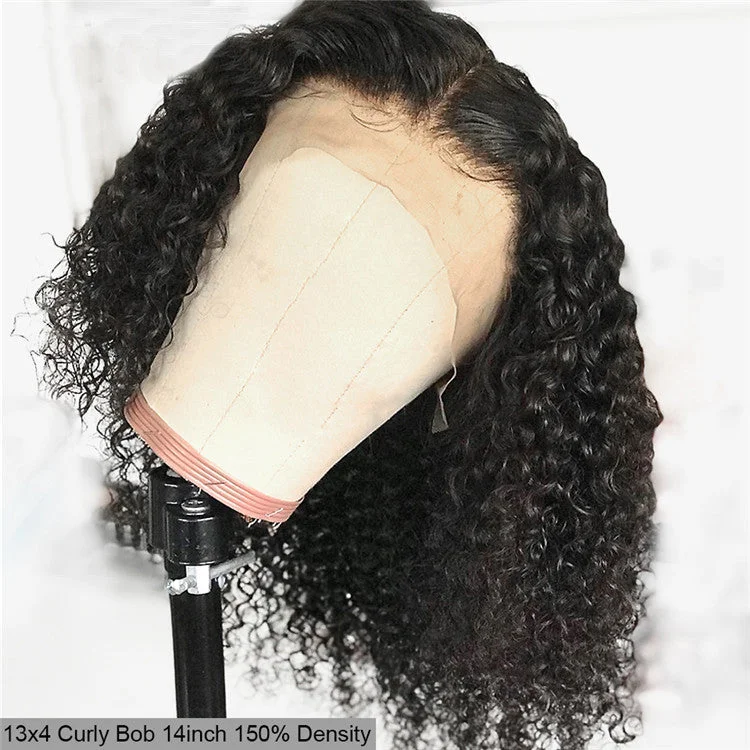 13x4 Lace Front Wig Curly bob wig