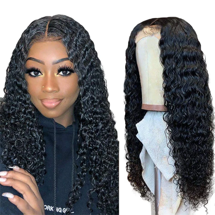 Wholesale Cheap Loose Wave Human Hair 4*4 Hd Full Lace Front Wig Raw Indian Virgin Human Hair Lace Frontal Wigs For Black Women