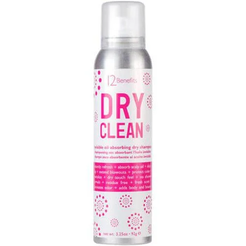 12 Benefits Dry Clean Invisible Oil Absorbing Dry Shampoo 3.25 oz