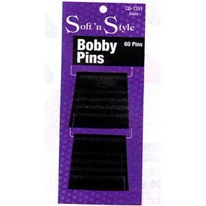 SOFT N STYLE BOBBY PINS BRONZE 60 CT CD CD-1352