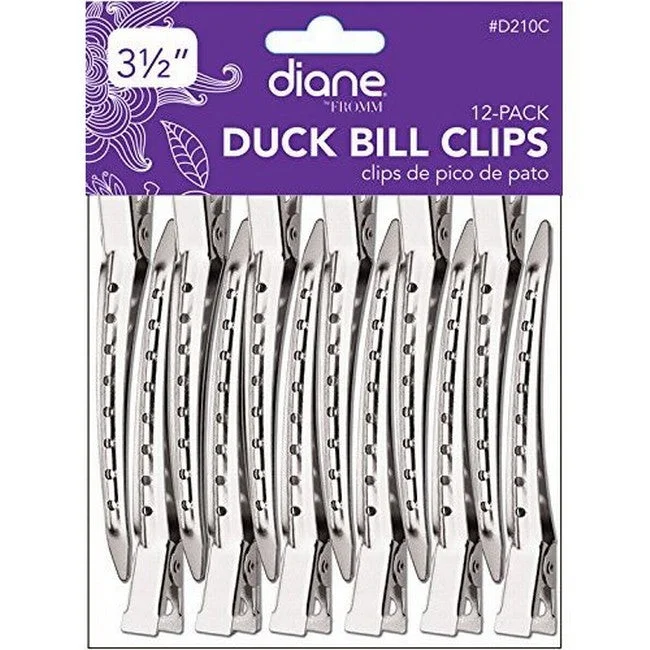 DIANE DUCK BILL CLIPS 12 CT. 3.5 IN.