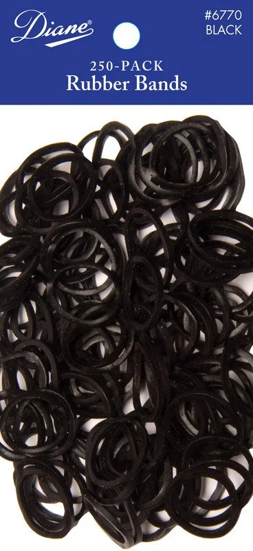 DIANE RUBBER BANDS-BLACK 250-PACK