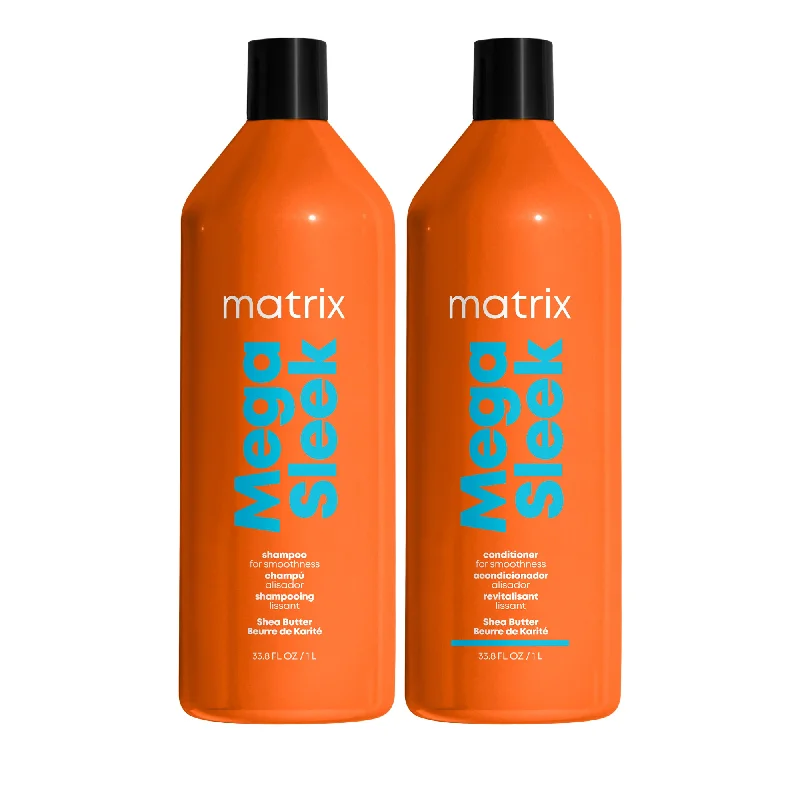 Matrix Mega Sleek Shampoo and Conditioner Liter Duo