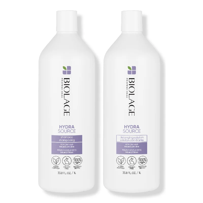 Matrix Biolage HydraSource Shampoo and HydraSource Detangling Solution Liter Duo ($76 Value)