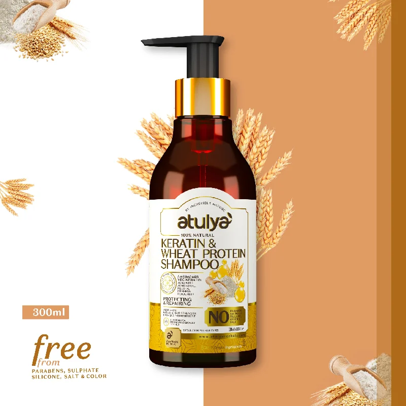 atulya Keratin & Wheat Protein Shampoo - 300ml (Buy Any5 Products & Save Rs.500 Use code : RS500)