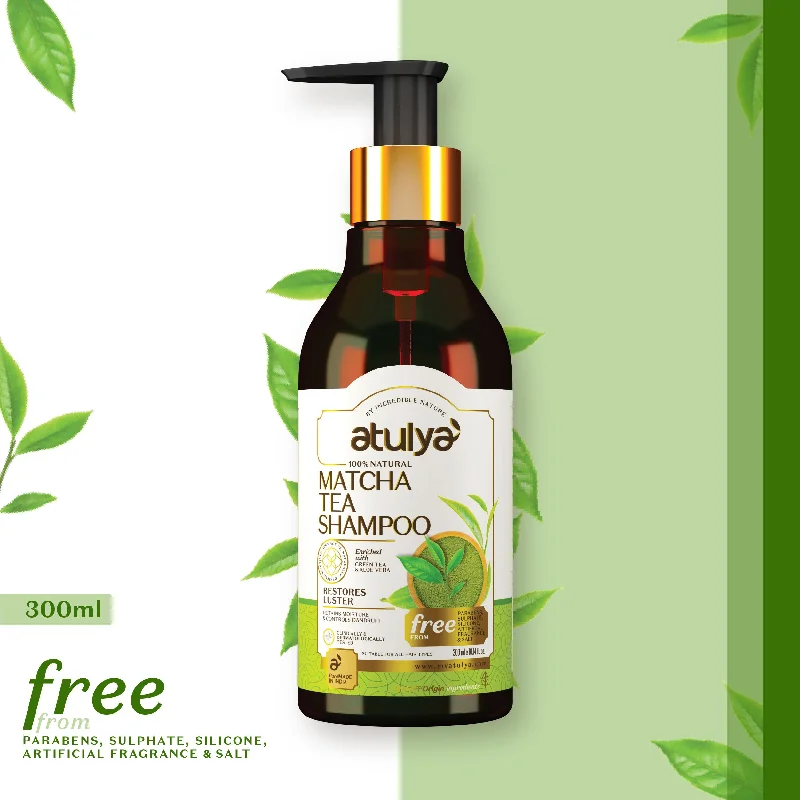 atulya Matcha Tea Hair Shampoo - 300ml (Buy 5 Products & Get Rs.500 Off)