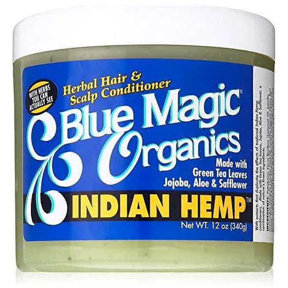 Blue Magic Organics Indian Hemp Herbal Hair & Scalp Conditioner – 12 oz