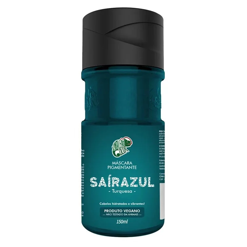 Brazilian Saír azul Turquoise Tinting Pigment Vegan Mask 150ml - Kamaleão Color