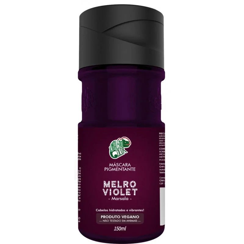 Brazilian Melro Violet Marsala Tinting Pigment Vegan Mask 150ml - Kamaleão Color