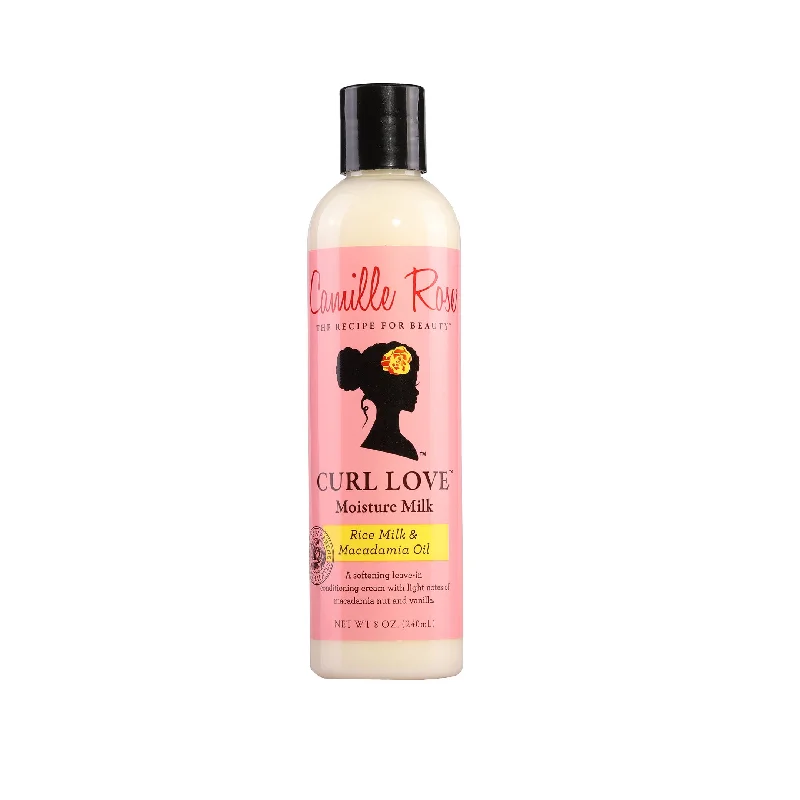 Camille Rose Curl Love Moisture Milk Leave-In Conditioner, with Rice Milk and Macadamia Oil to Soften, Smooth, and Detangle Curly Hair, 8 oz