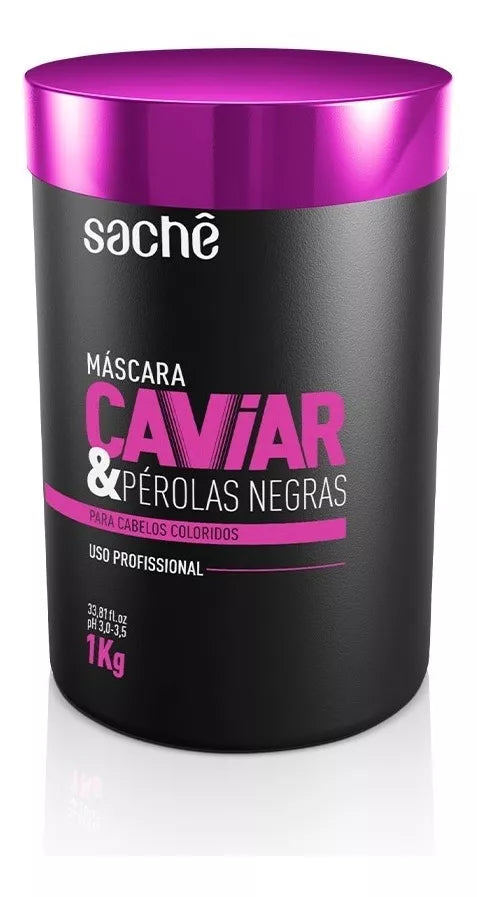 Caviar Black Pearls Regenerative Colored Hair Treatment Mask 1Kg - Sachê