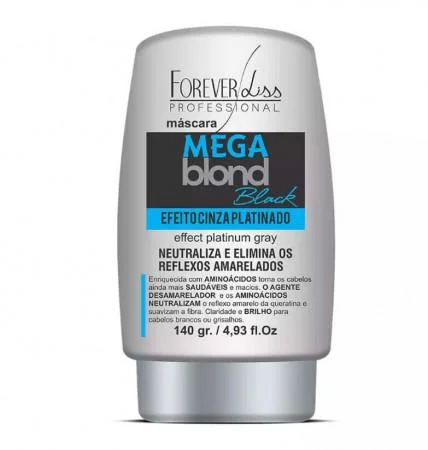 Mega Blond Black Platinum Gray Effect Tint Anti Yellow Mask 140ml - Forever Liss