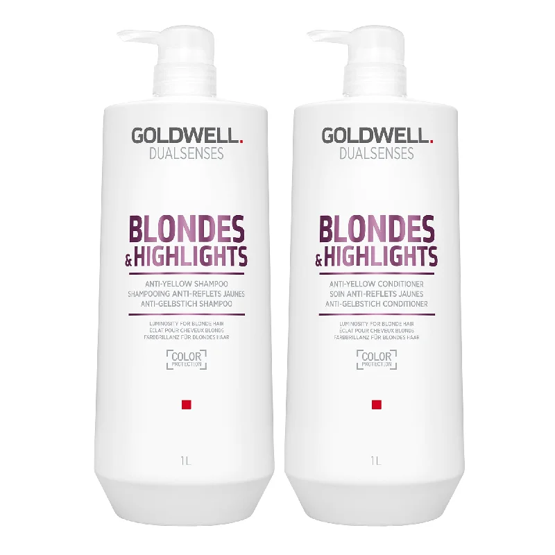 Goldwell Blonde & Highlights Shampoo and Conditioner Duo - Liter ($85 Value)