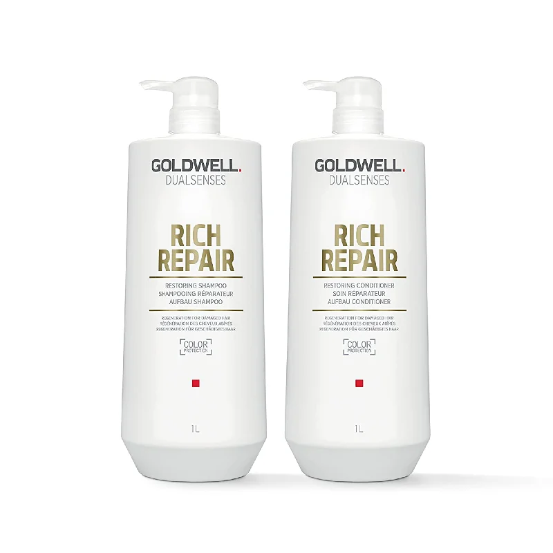 Goldwell Dualsenses Rich Repair Restoring Shampoo & Conditioner Duo - Liter ($85 Value)