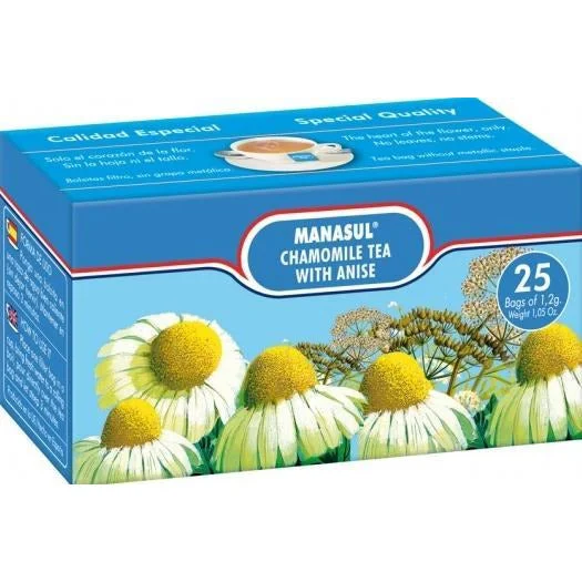 Manasul Chamomile Tea Bags 25Ct