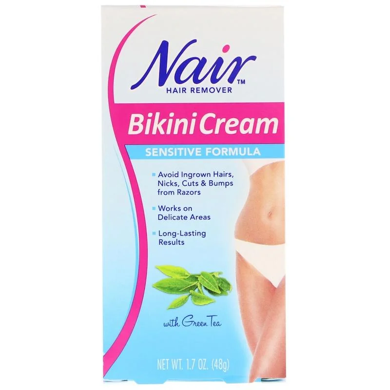 Nair Sensitive Bikini Cream With Green Tea, 1.7 Oz