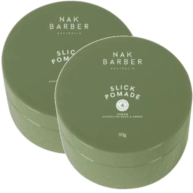 Nak Barber Slick Pomade - High Shine Polish Light Hold 90g x 2