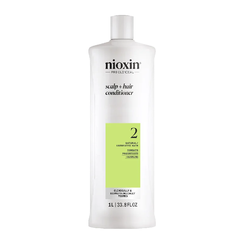 Nioxin System 2 Scalp + Hair Thickening Conditioner for Natural Hair with Progressed Thinning 1 Litre