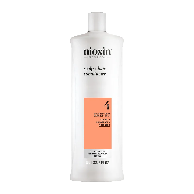 Nioxin System 4 Scalp + Hair Thickening Conditioner for Damaged Hair With Progressed Thinning 1 Litre