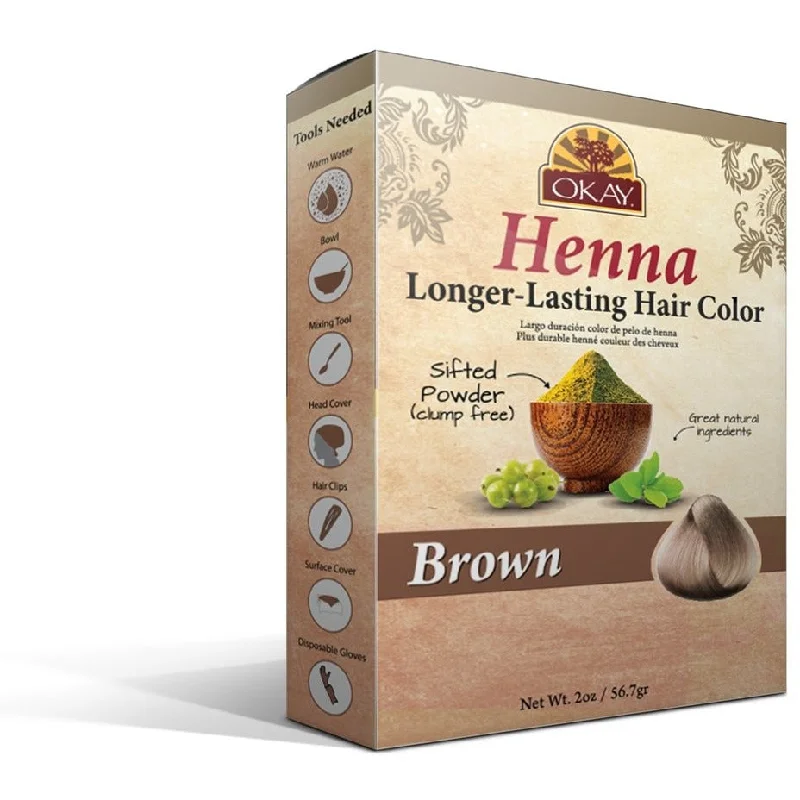 Okay Henna Color Brown 2Oz