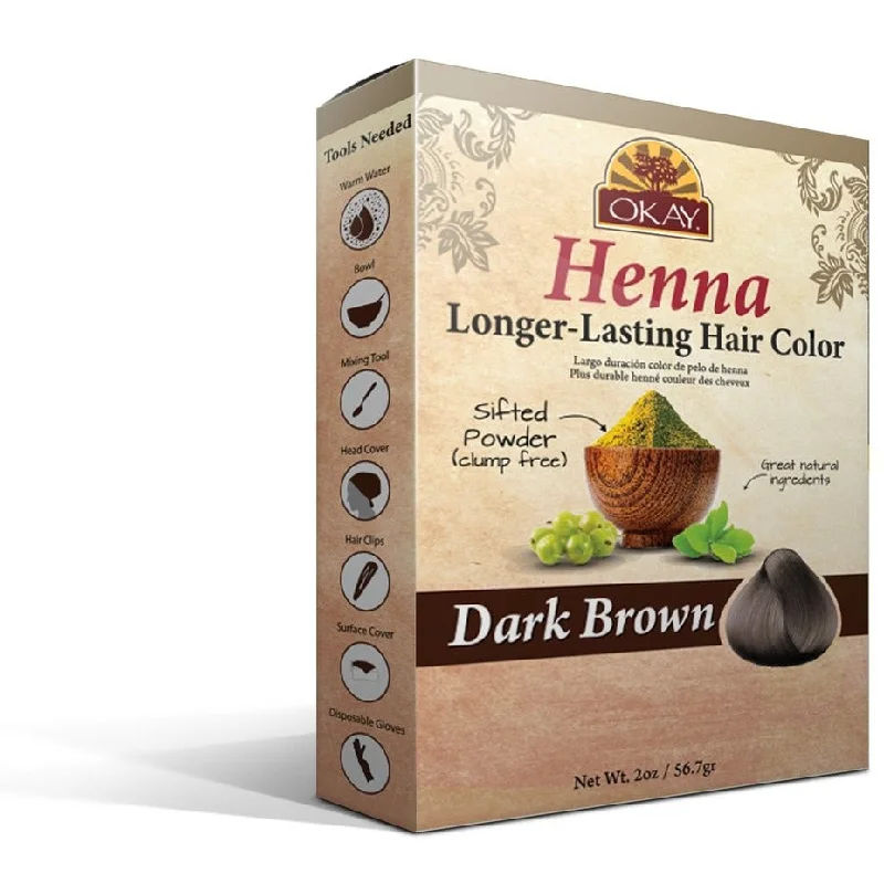 Okay Henna Color Dark Brown 2Oz