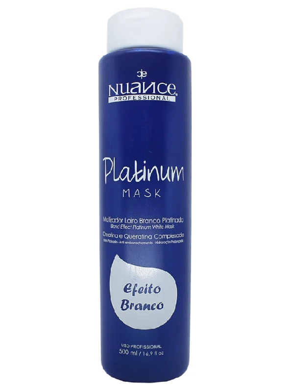 Brazilian Treatment Blond Effect Platinum White Hair Mask Toning 500ml - Nuance