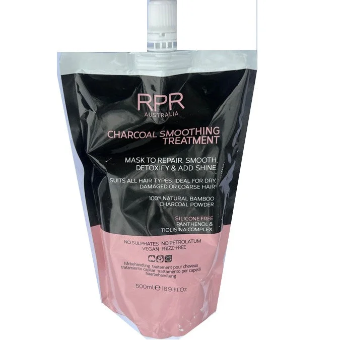 RPR Charcoal Smoothing Treatment 500ml Repair Smooth Detoxify Add Shine