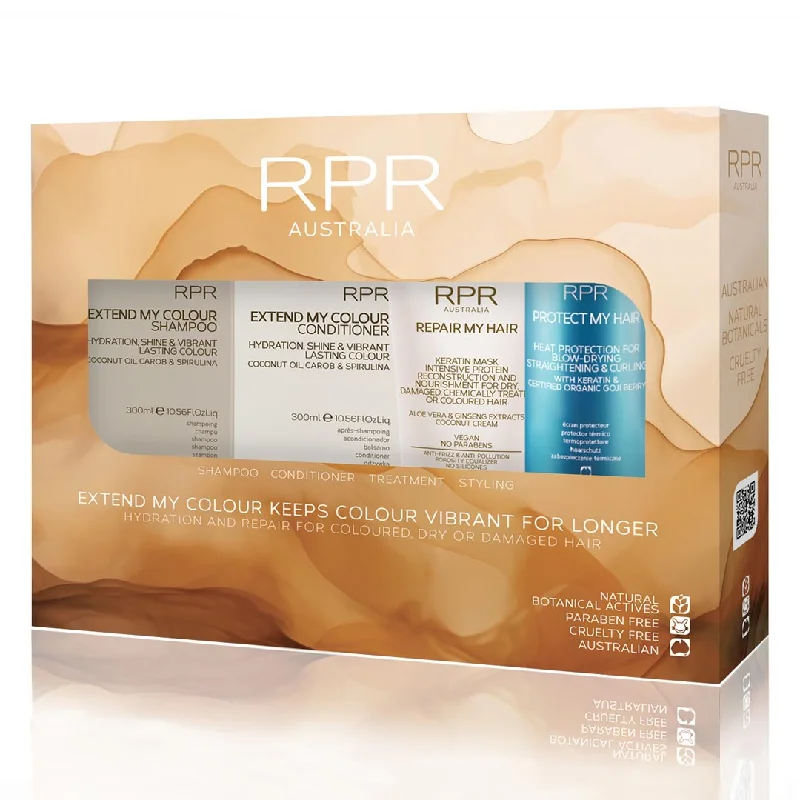 RPR Extend My Colour Quad Pack A hydrating range to gently cleanse and help extend the vibrancy of your colour