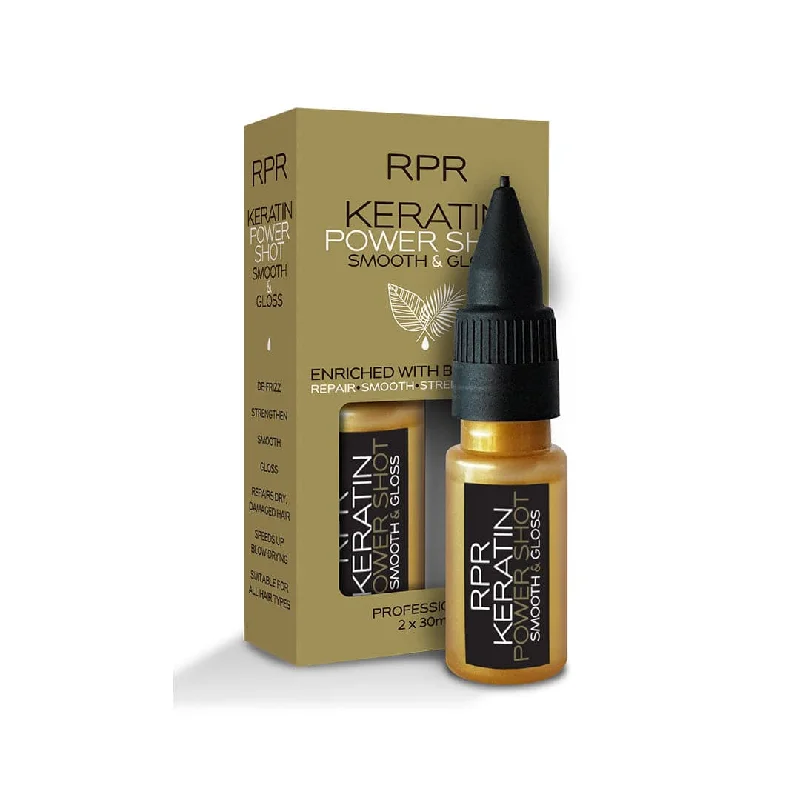 RPR Keratin Power Shot twin Pack Express leave-in keratin treatment 2 x 30ml